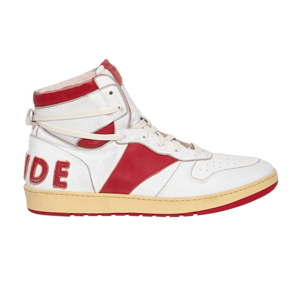 スニーカー RHUDE 'Rhecess Hi' sneakers RHUDE Rhecess Hi Sneaker - Vintage Red Distressed - Size