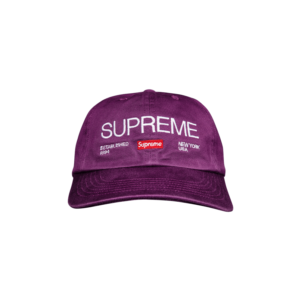 【美品】Supreme Est. 1994 6-Panel Cap Black Buy Supreme Est. 1994 6-Panel 'Purple' - FW21H131 PURPLE | GOAT