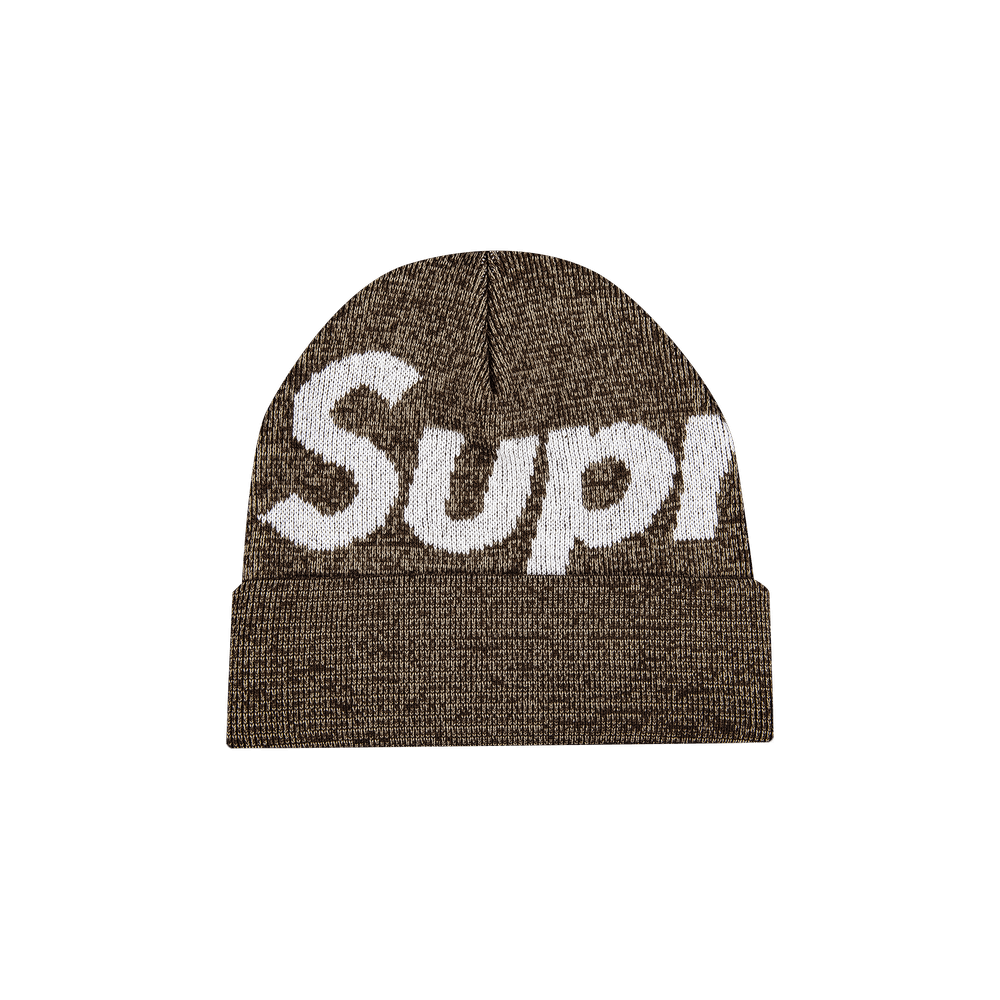 Buy Supreme Big Logo Beanie 'Brown Static' - FW21BN56 BROWN