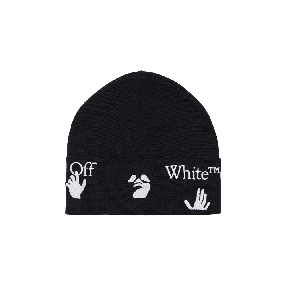 Buy Off-White Logo Beanie 'Black/White' - OMLC012F21KNI0011001 | GOAT