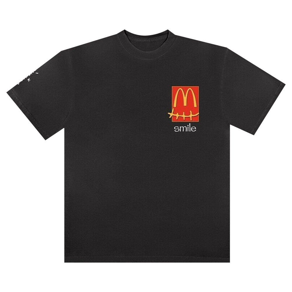 人気話題コラボ Travis Scott CPFM McDonald Grill Slip Tee Cactus Jack x CPFM x McDonald's Burger Mouth T-Shirt L Black