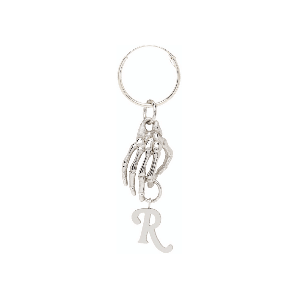 Buy Raf Simons Skeleton Hand Single Earring 'Silver