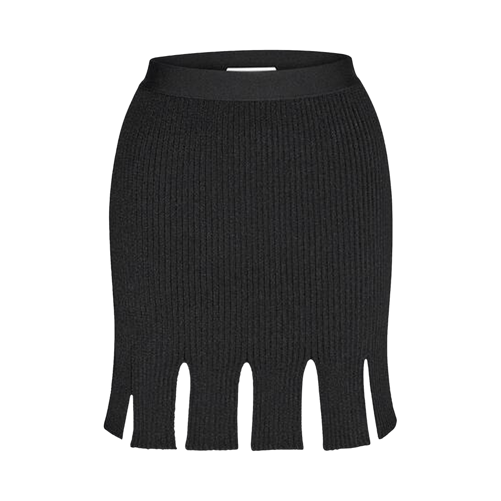 Buy Bottega Veneta Ribbed Wool Skirt 'Black' - 650918 V0GJ0