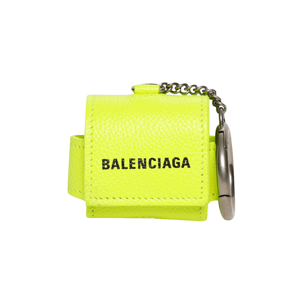 Buy Balenciaga Cash Airpod Pro Holder 'Fluo Yellow/Black' - 655679