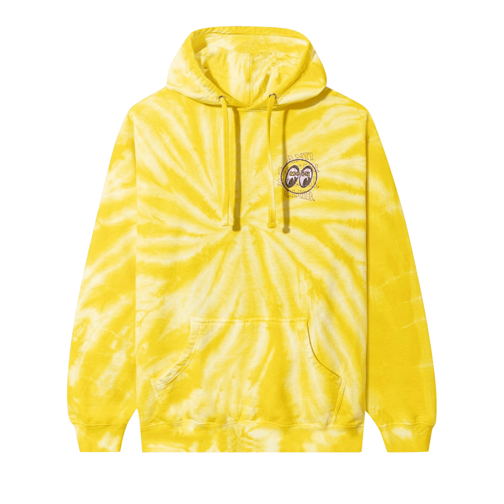 Anti Social Social Club x Mooneyes Glitter Crossfire Hoodie 'Yellow Tie Dye'