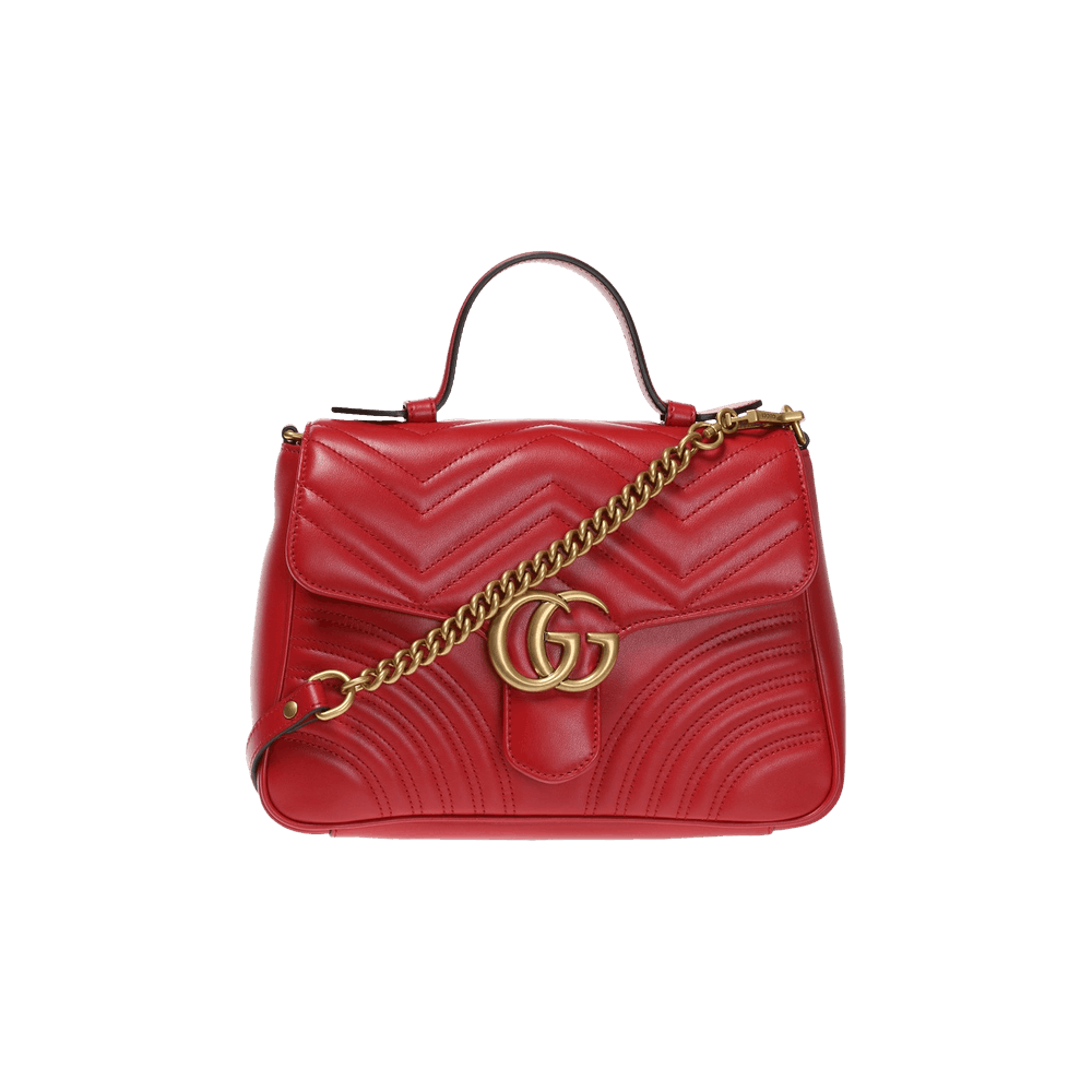 Gucci GG Marmont Small Top Handle Bag Red
