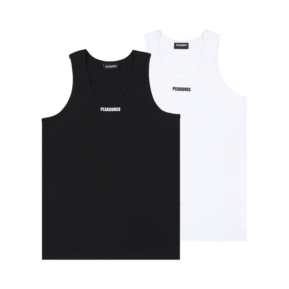 Pleasures Tank Tops (2 Pack) 'Black/White' | GOAT