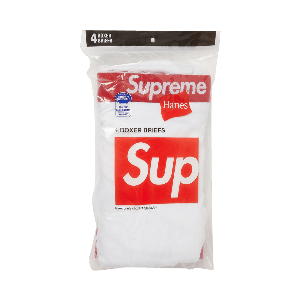 Supreme x Hanes Boxer Briefs (4 Pack) White