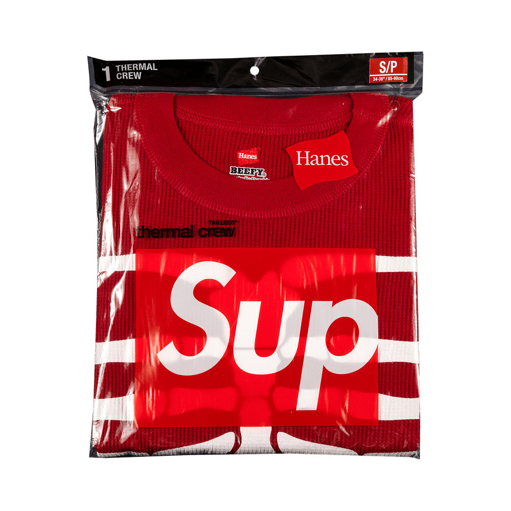 Buy Supreme x Hanes Bones Thermal Crew (1 Pack) 'Red' - FW21A22