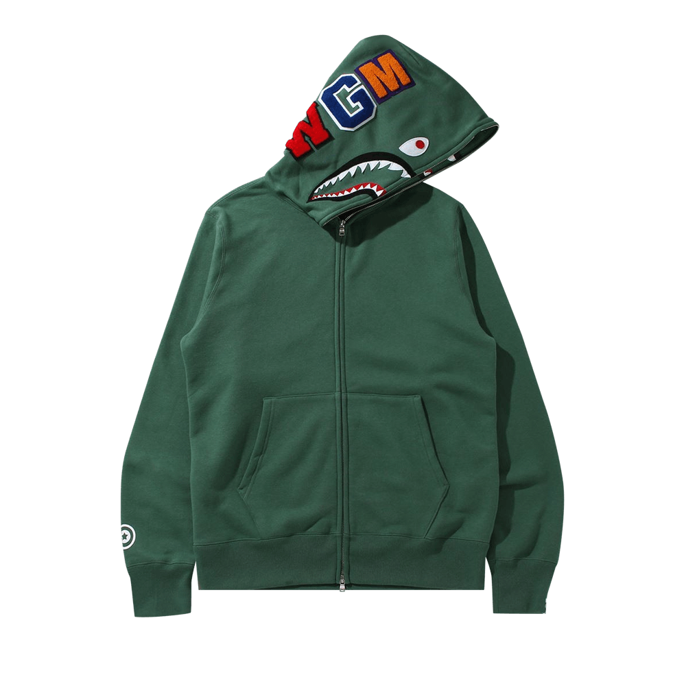 Green bape shark hoodie 2025