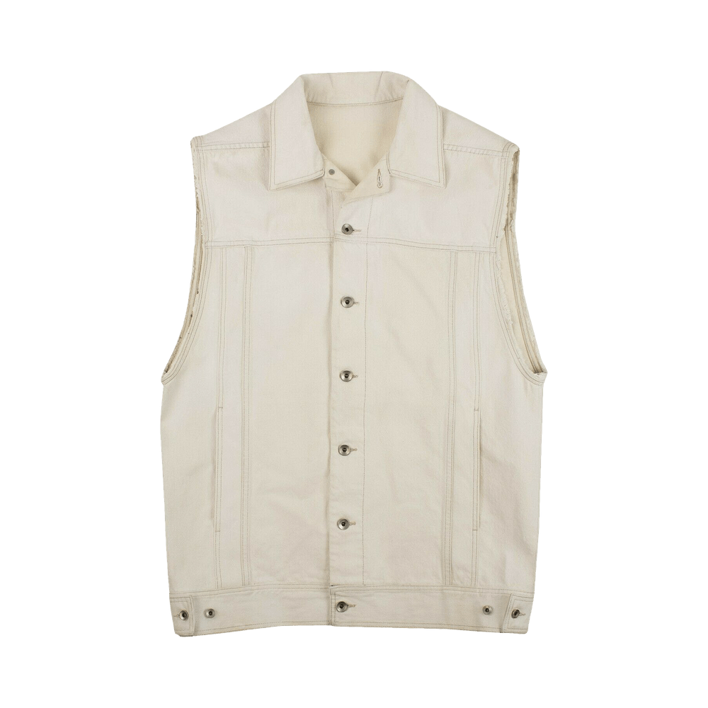 Buy Rick Owens Denim Oversized Vest 'White' - DU20S5764 DW 01 | GOAT