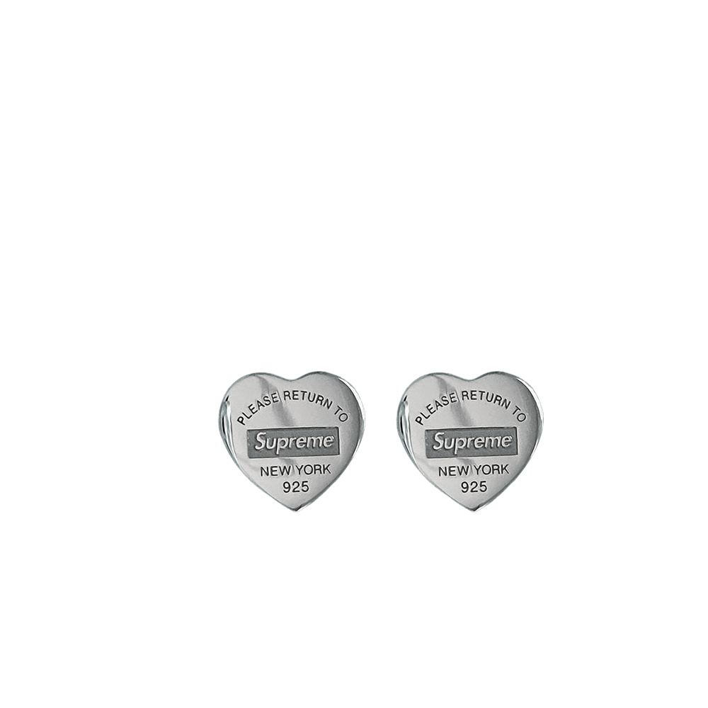 Supreme x Tiffany & Co. Return To Tiffany Heart Tag Stud Earrings (Set Of  2) 'Silver'