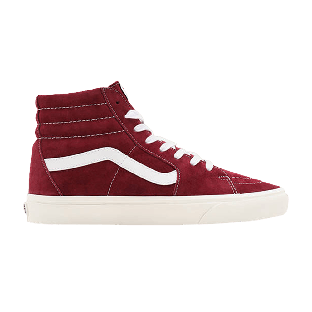 Size 10.0 Sk8-Hi 'Pig Suede - Pomegranate'