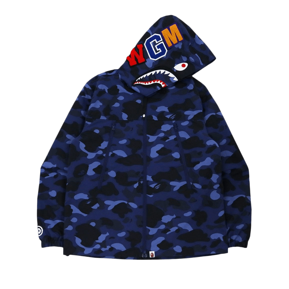 ジャケット・ブルゾン APE  COLOR CAMO HOODIE JACKET 140 BLUE ジャケット・ブルゾン APE COLOR CAMO HOODIE JACKET 140 BLUE A