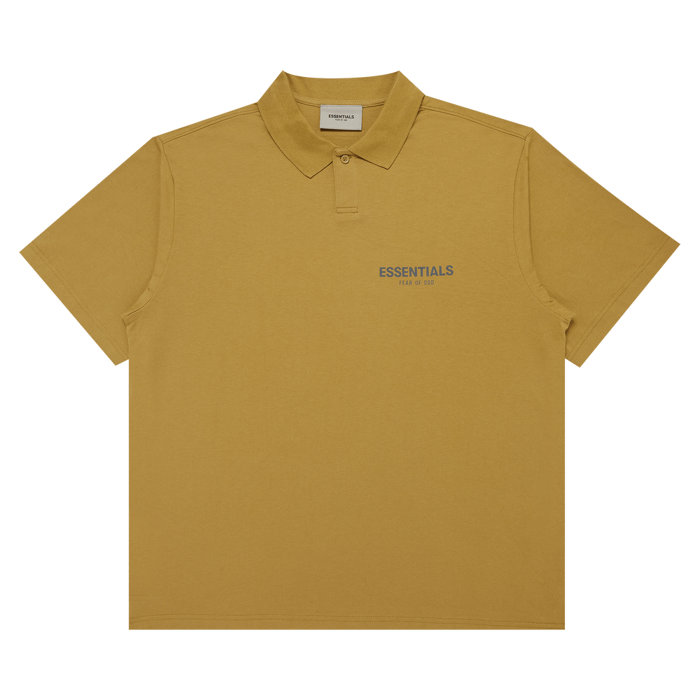 Fear of God Essentials Shorts-Sleeve Polo Amber
