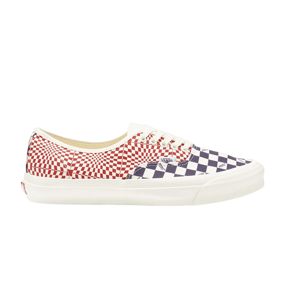 Vans OG Authentic Lx Logo Check Indigo Red