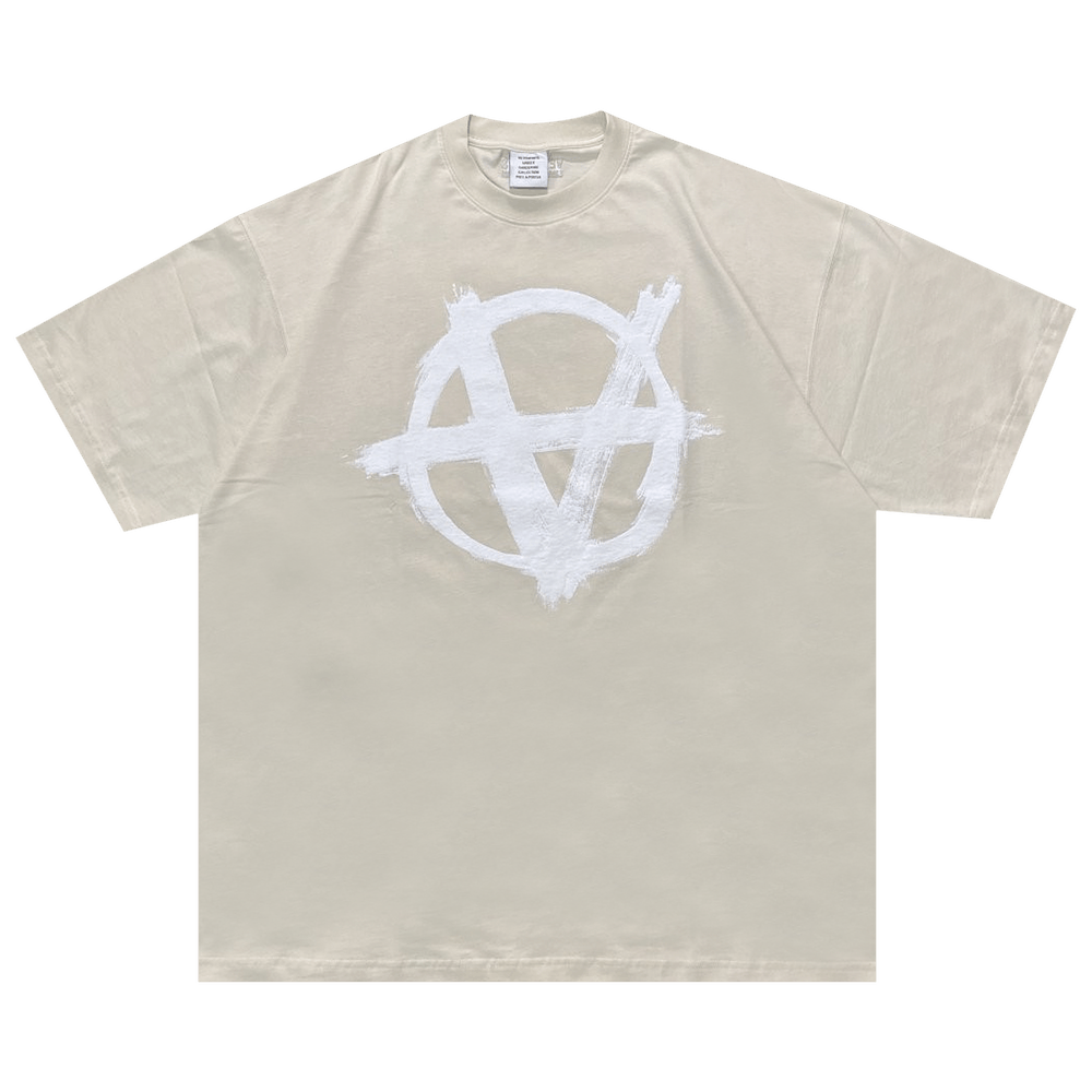 Vetements Double Anarchy Logo T-Shirt 'Off White/White' | GOAT