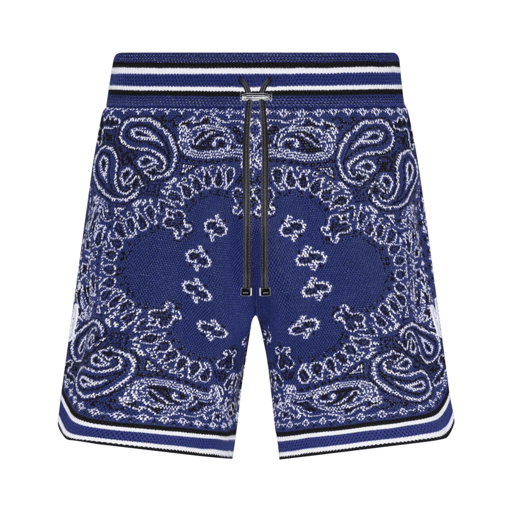 Buy Amiri Bandana B-Ball Short 'Blue/Black' - PS22MKB001 495