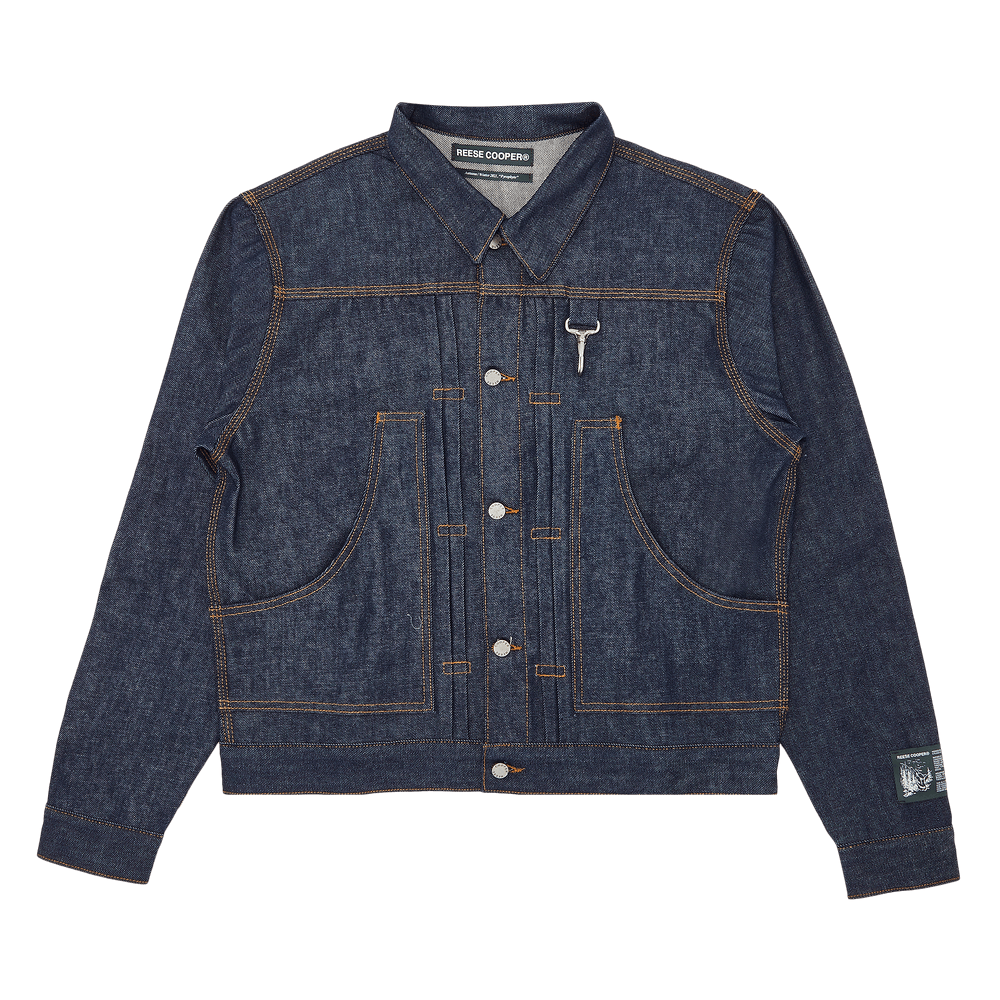 Buy Reese Cooper Smokejumper Embroidered Raw Denim Jacket