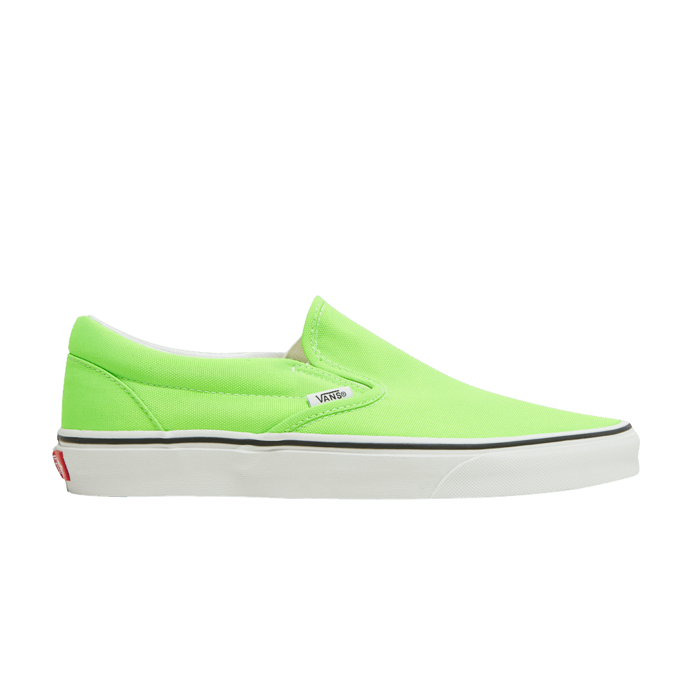 Neon green slip on vans hotsell