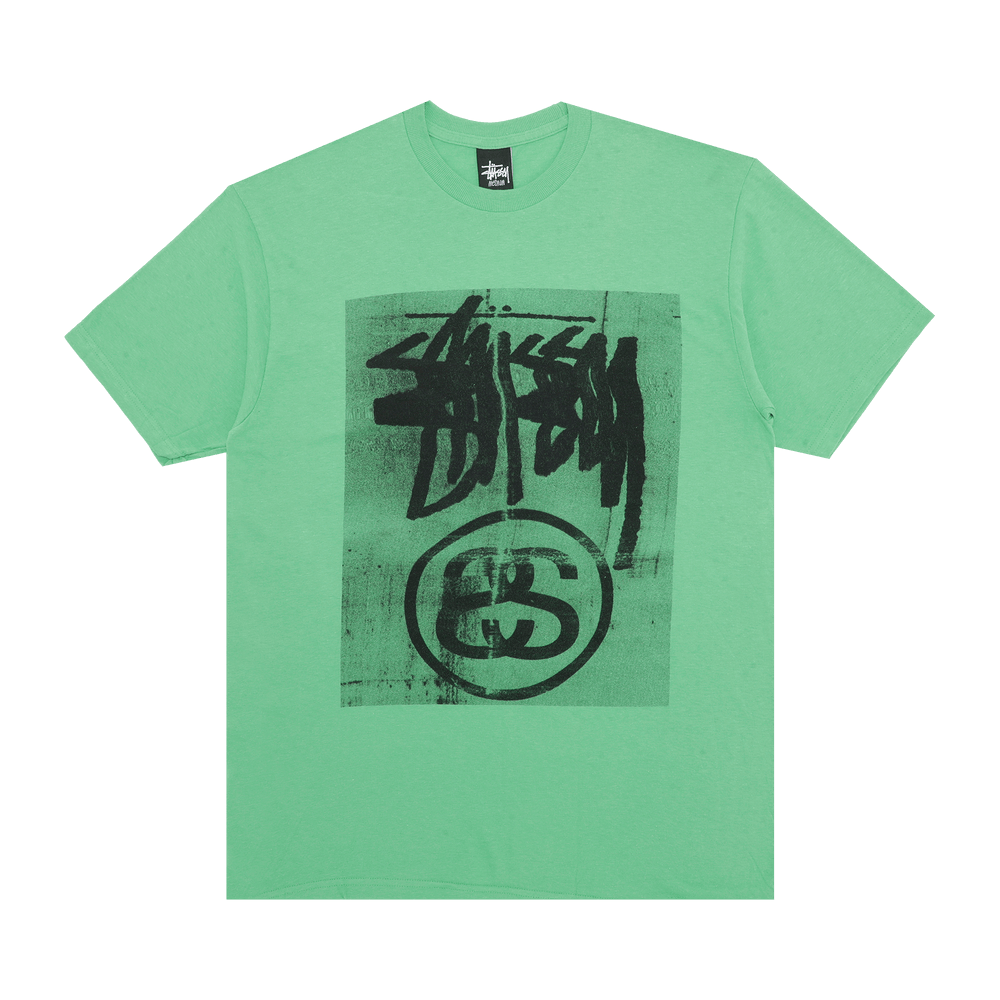 Buy Stussy Stock Link Blur Tee 'Green' - 1903110 GREE | GOAT