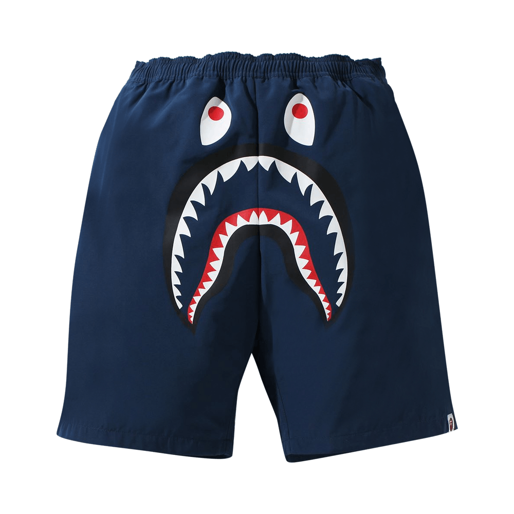 Buy BAPE Shark Beach Shorts Navy 1H20 153 014 NAVY GOAT CA