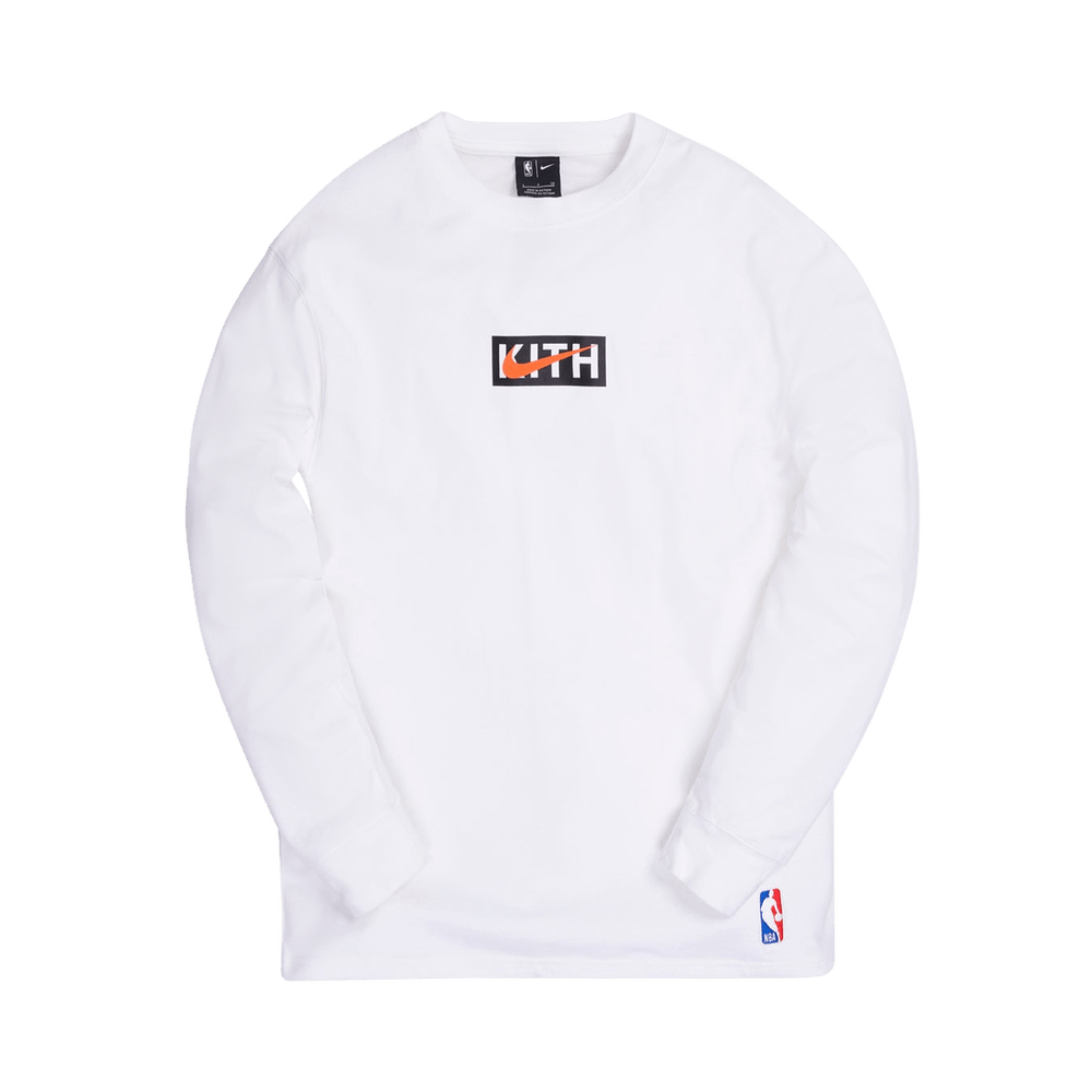 Kith & Nike For New York Knicks Long-Sleeve Tee 'White'