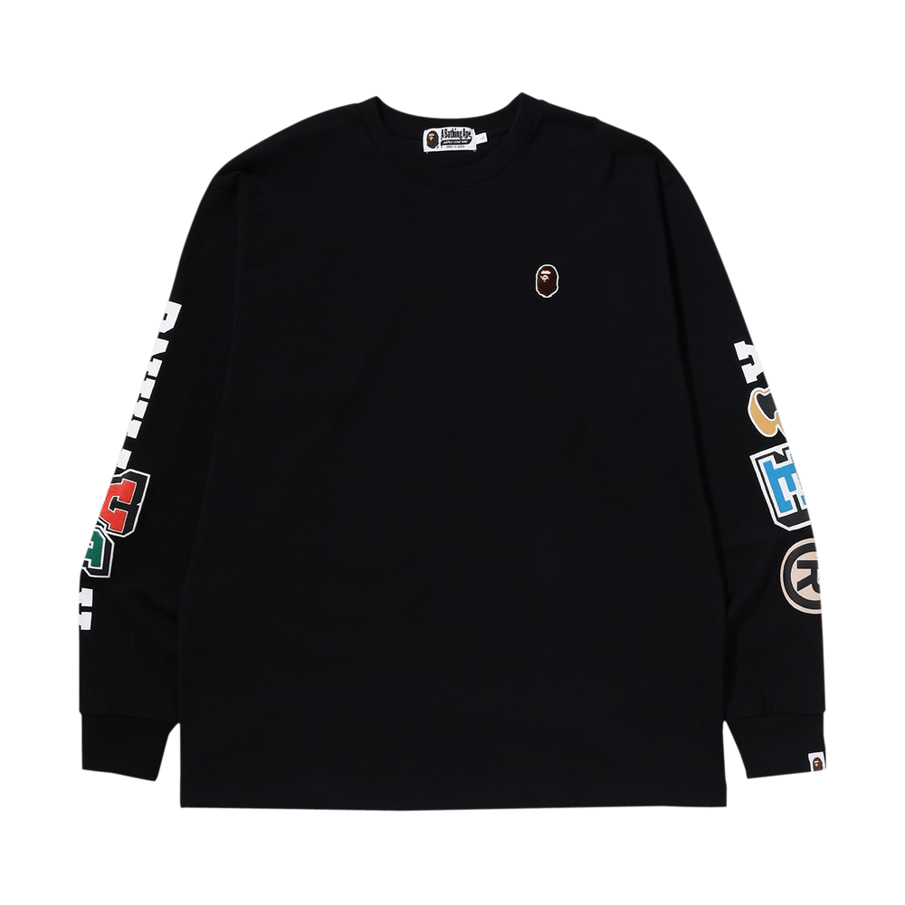 Buy BAPE Multi Fonts Relaxed Fit Heavy Weight Long-Sleeve Tee