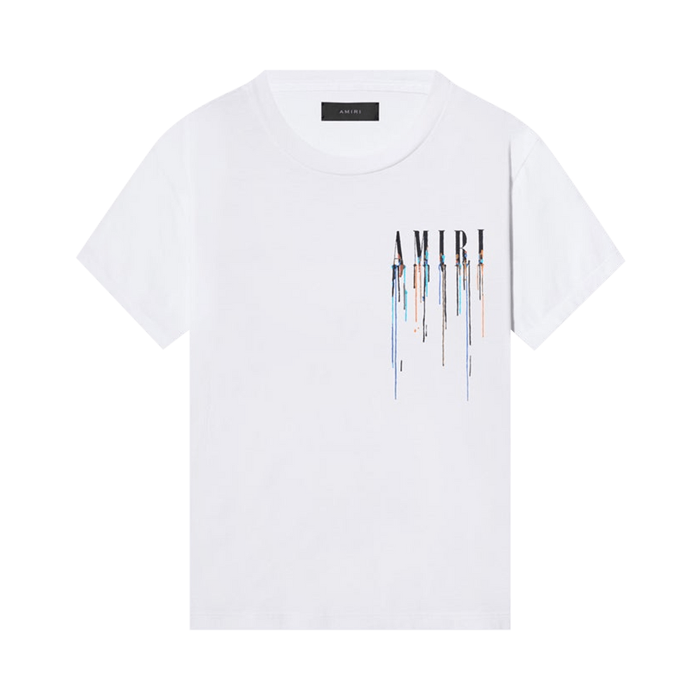 Buy Amiri Paint Drip Core Logo Tee 'White' - PS22MJL026 100 WHIT