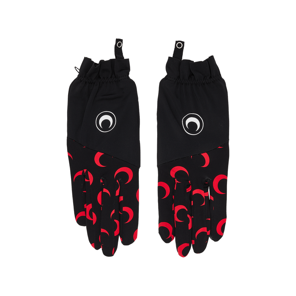 新品！【MARINE SERRE】COLOR BLOCK MOON GLOVES Buy Marine Serre Color Block Moon Logo Print Gloves 'Black