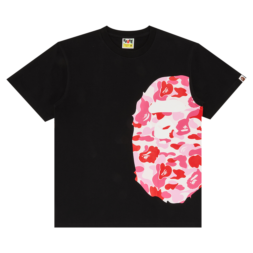 Buy BAPE ABC Side Big Ape Head Tee 'Black/Pink' - 1H80 210