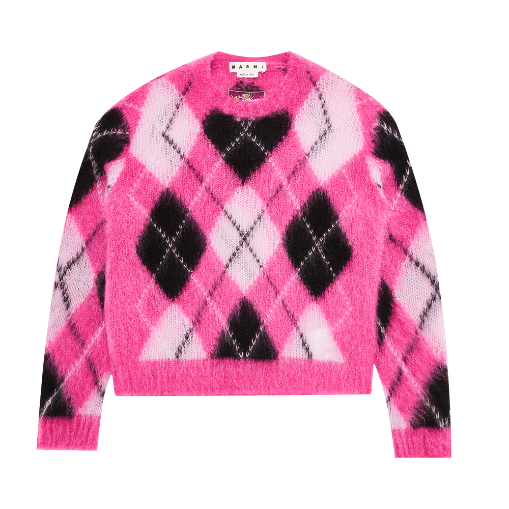 割引購入 Buy Marni Argyle Mohair Crewneck Sweater 'Starlight Pink トップス