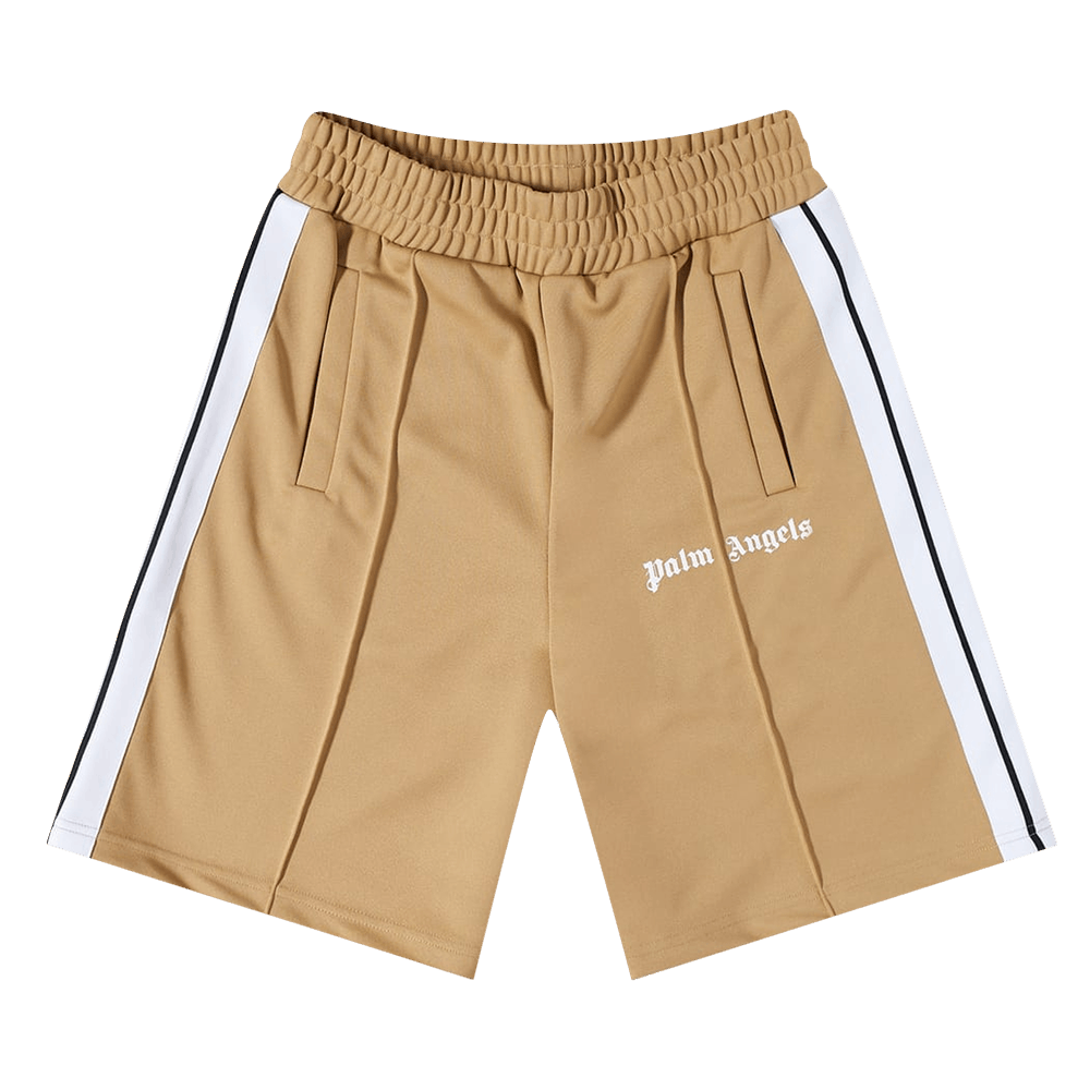 Buy Palm Angels Classic Track Shorts 'Beige/White