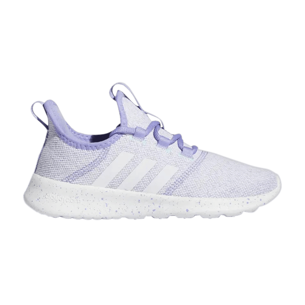 adidas Cloudfoam Pure Lifestyle Slip-On Running Shoes - Kids - Light Purple / Cloud White / Pulse Mint - 6