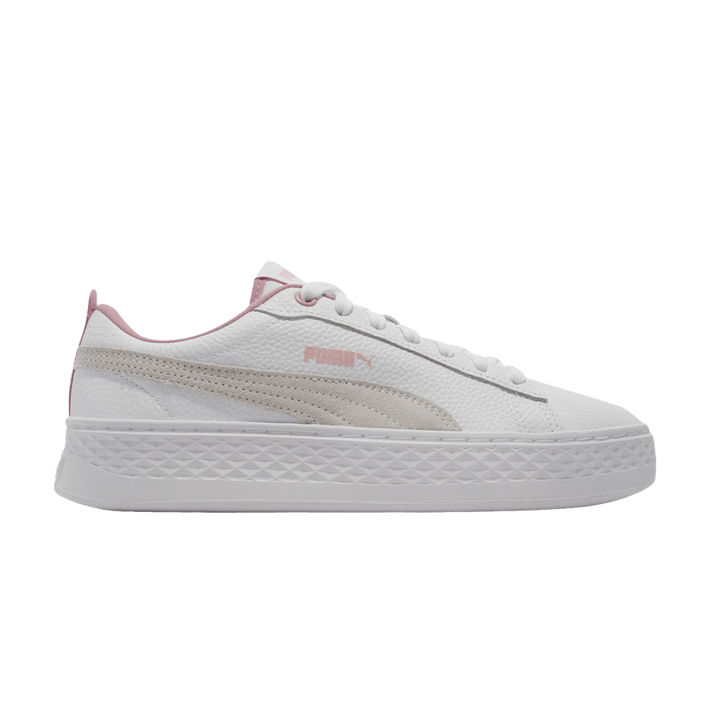 Size 5.5 Wmns Smash Platform Low White Pale Pink