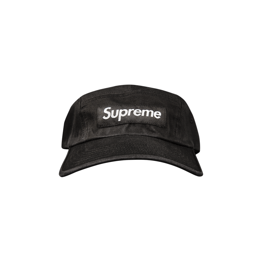 Buy Supreme Washed Chino Twill Camp Cap 'Black' - SS22H106