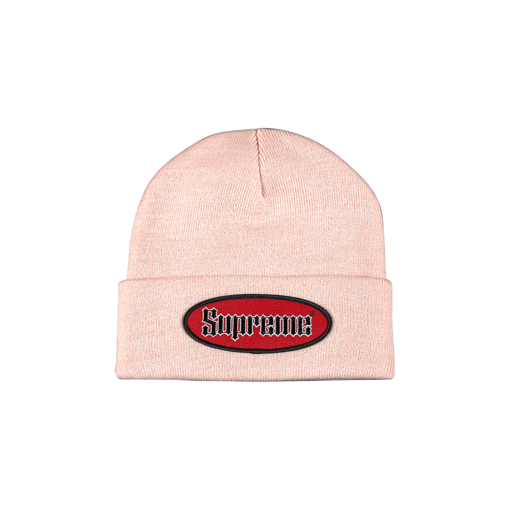 Buy Supreme Oval Patch Beanie 'Pink' - SS22BN29 PINK | GOAT