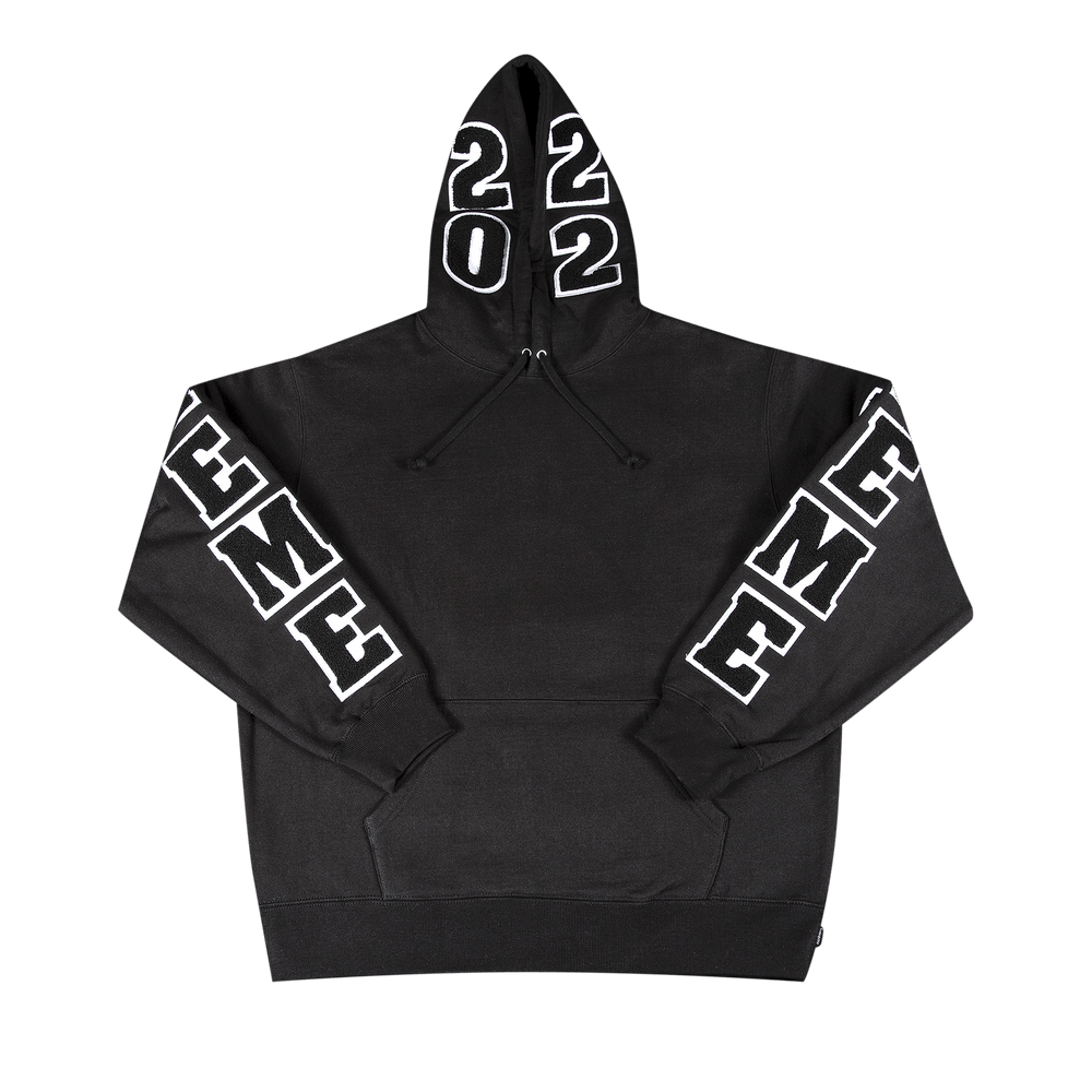 Buy Supreme Team Chenille Hooded Sweatshirt 'Black