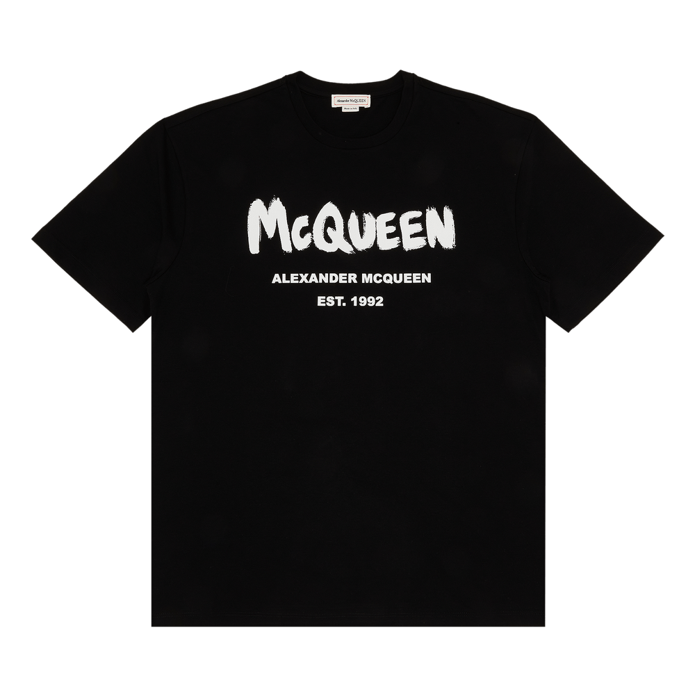 【ALEXANDER McQUEEN】McQueen graffiti T-シャツ★関税送料込み Buy Alexander McQueen Graffiti T-Shirt 'Black/White