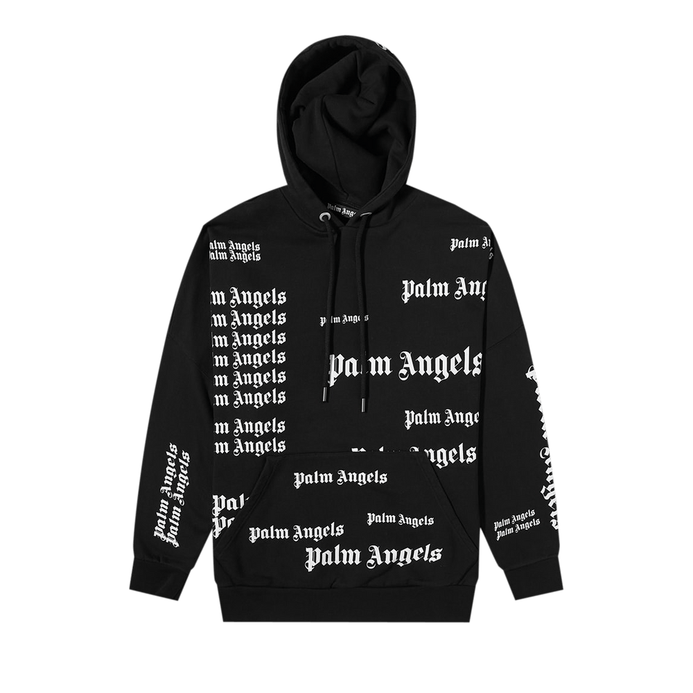 Buy Palm Angels Ultra Logo Over Hoodie 'Black/White