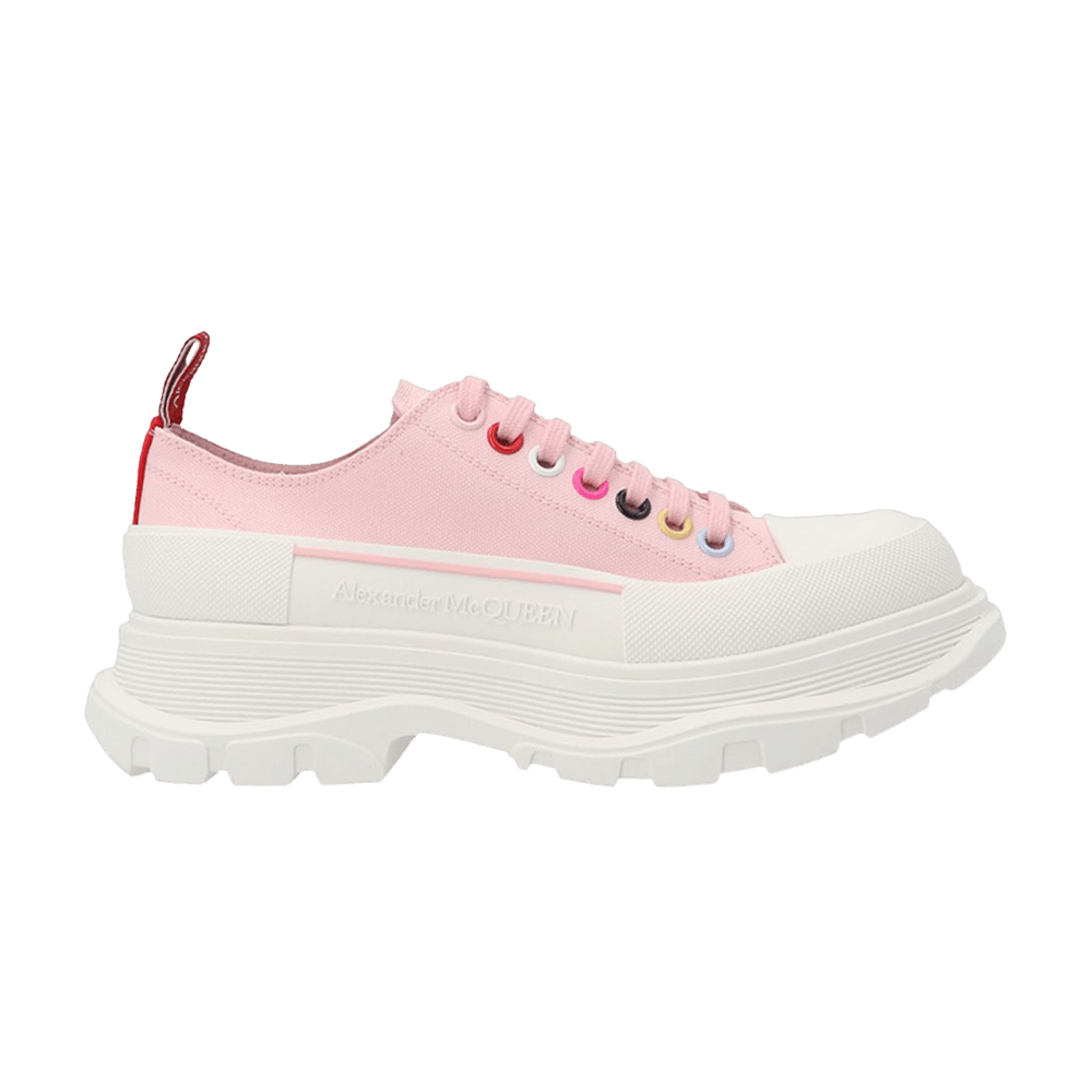 スニーカー Alexander Mcqueen Skin pink canvas Tread Slick sneakers Buy Alexander McQueen Wmns Tread Slick Lace Up 'Pink