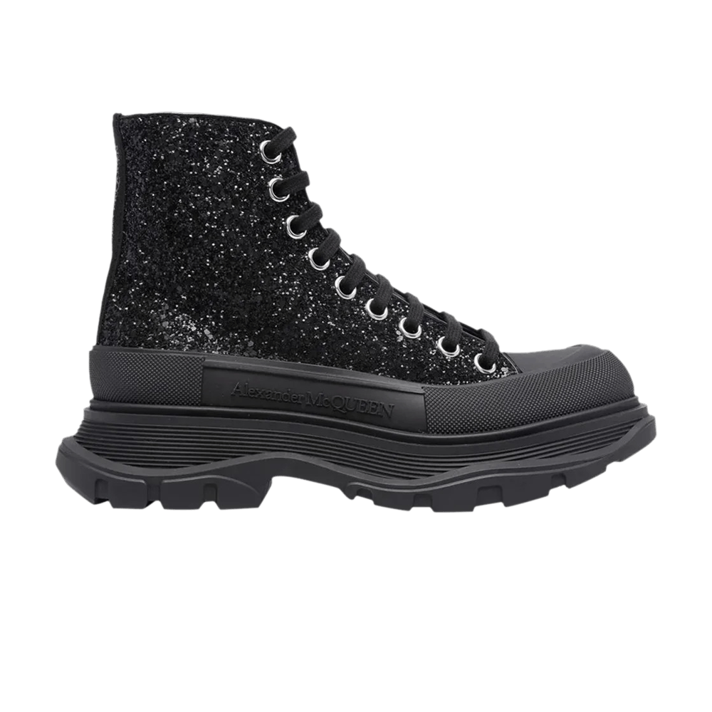 Alexander Mcqueen Wmns Tread Slick High 'black Glitter'