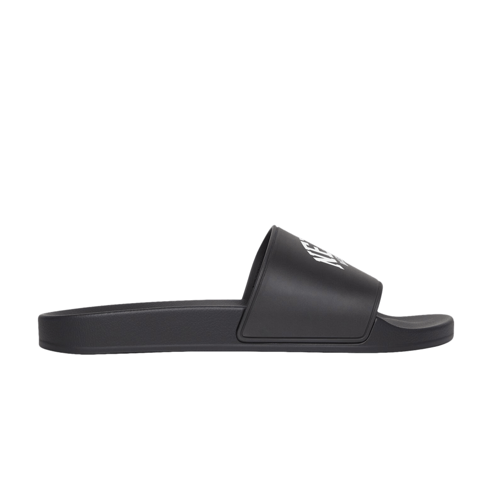 Balenciaga Pool Slides Cities New York - Black