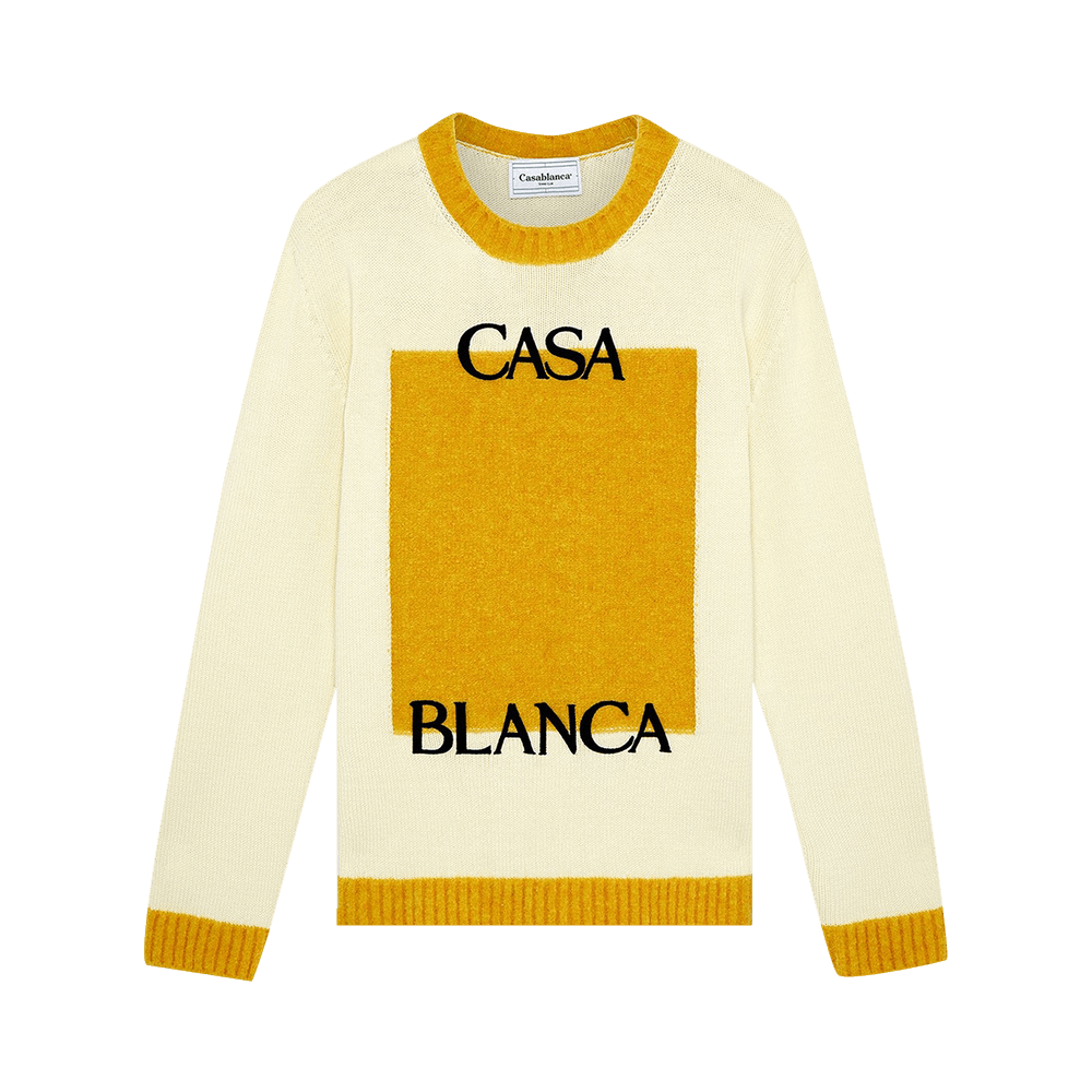 Casablanca ロゴ入りニット Buy Casablanca Knit Logo Sweater 'Off White' - MS22 KW 139 OFF | GOAT
