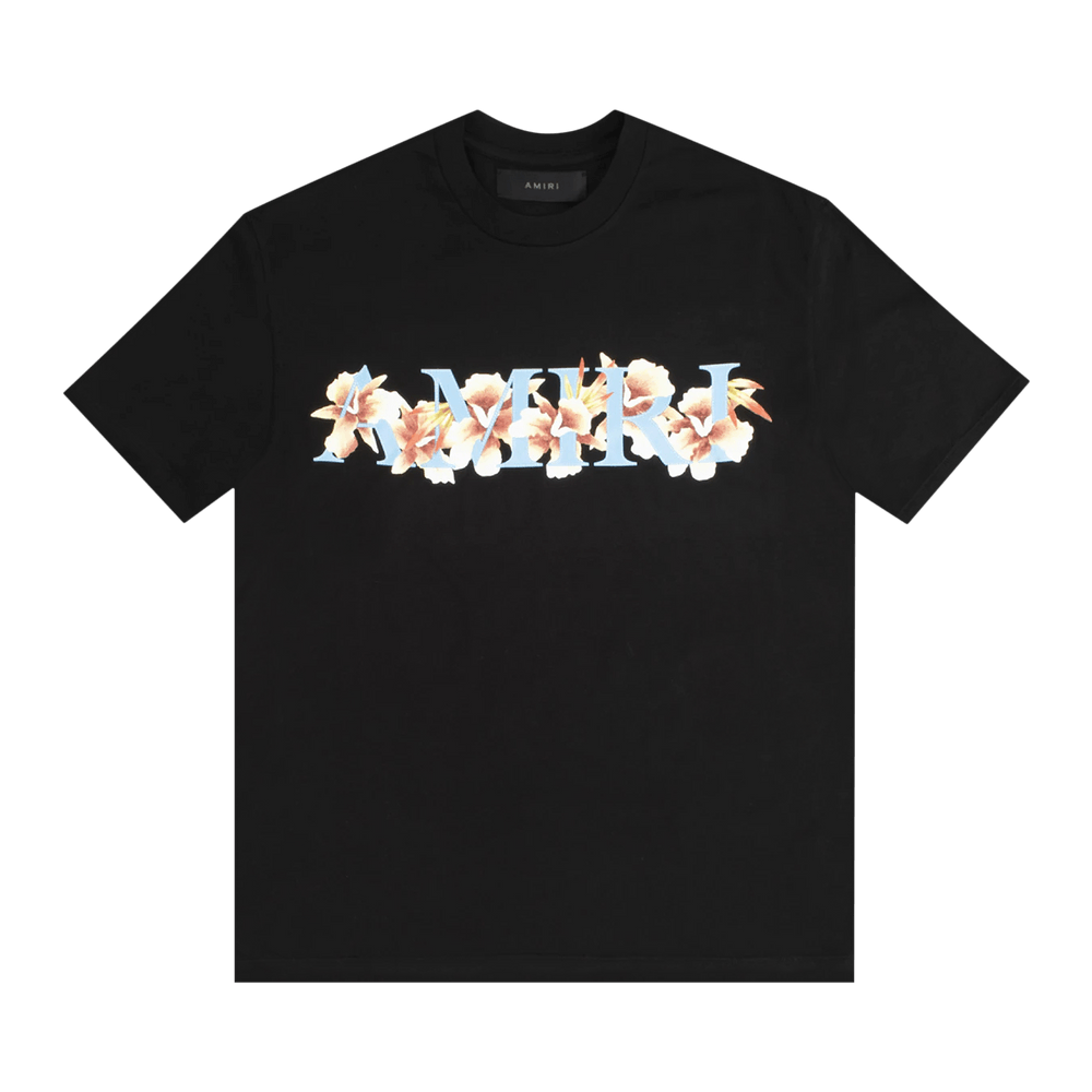 Buy Amiri Hibiscus Logo Tee 'Black' - SS22MJL033 001 BLAC | GOAT