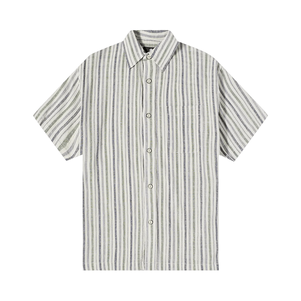 Buy Stussy Wrinkly Cotton Gauze Shirt 'Stripe' - 1110222 STRI | GOAT