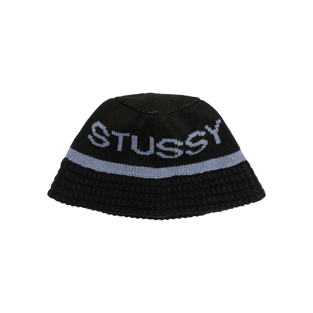 Stussy Jacquard Knit Bucket Hat 'Black' | GOAT