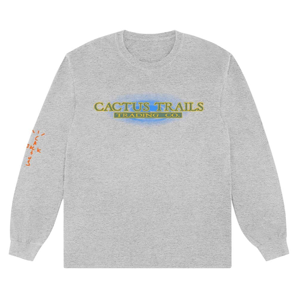 トラヴィススコットロンTTravis Scott Trading Co. L/S Tee Grey Buy Cactus Jack by Travis Scott Trading Co. Long-Sleeve T