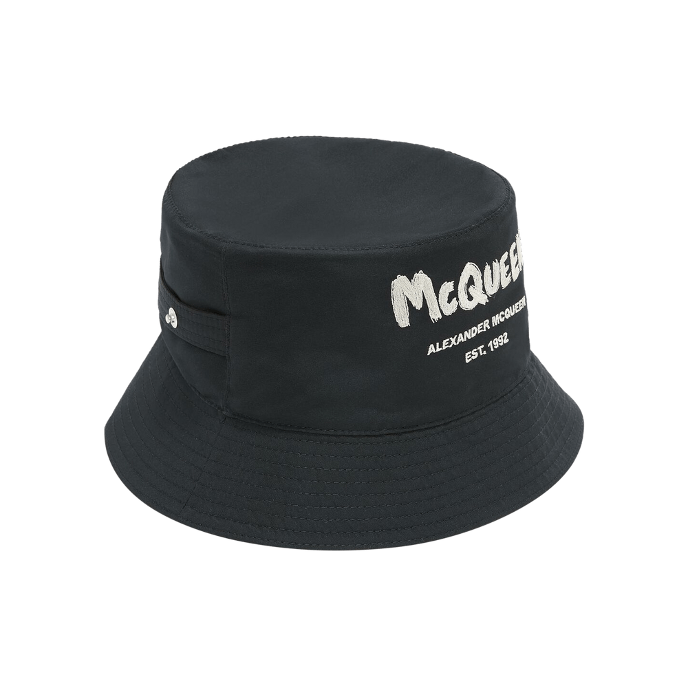 Buy Alexander McQueen Graffiti Bucket Hat 'Black/Ivory