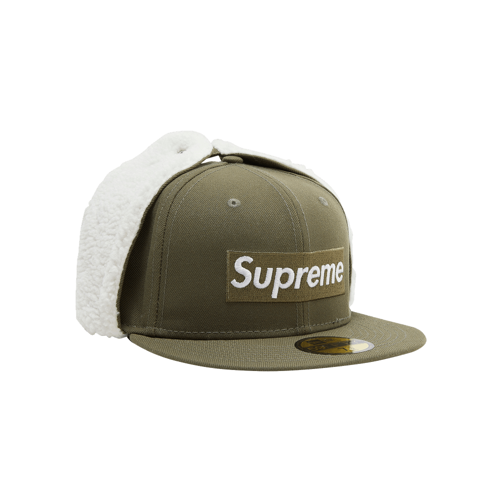 Buy Supreme x New Era Earflap Box Logo 'Olive' - FW21H102 OLIVE | GOAT